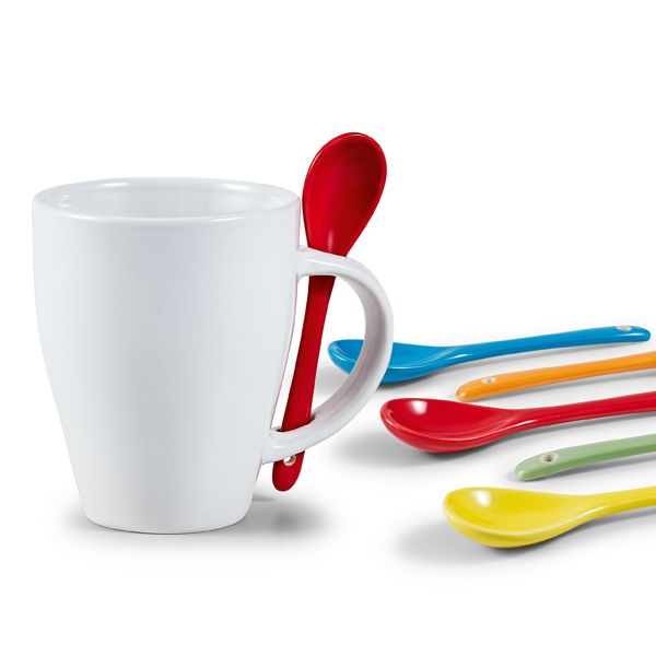 ceramic mug with spoon